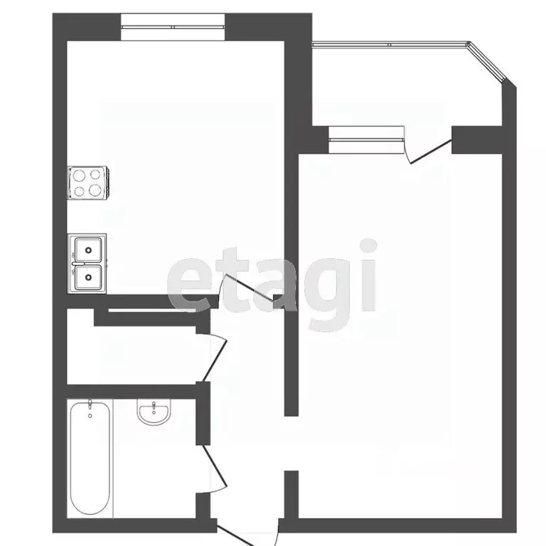 1-к кв. Тюменская область, Тюмень Широтная ул., 172к2 (41.9 м) - Фото 1