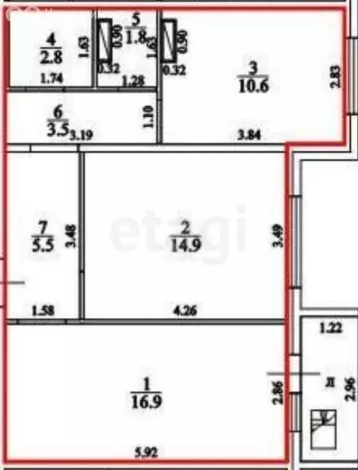 2-комнатная квартира: Ульяновск, улица Игошина, 2А (56 м) - Фото 0