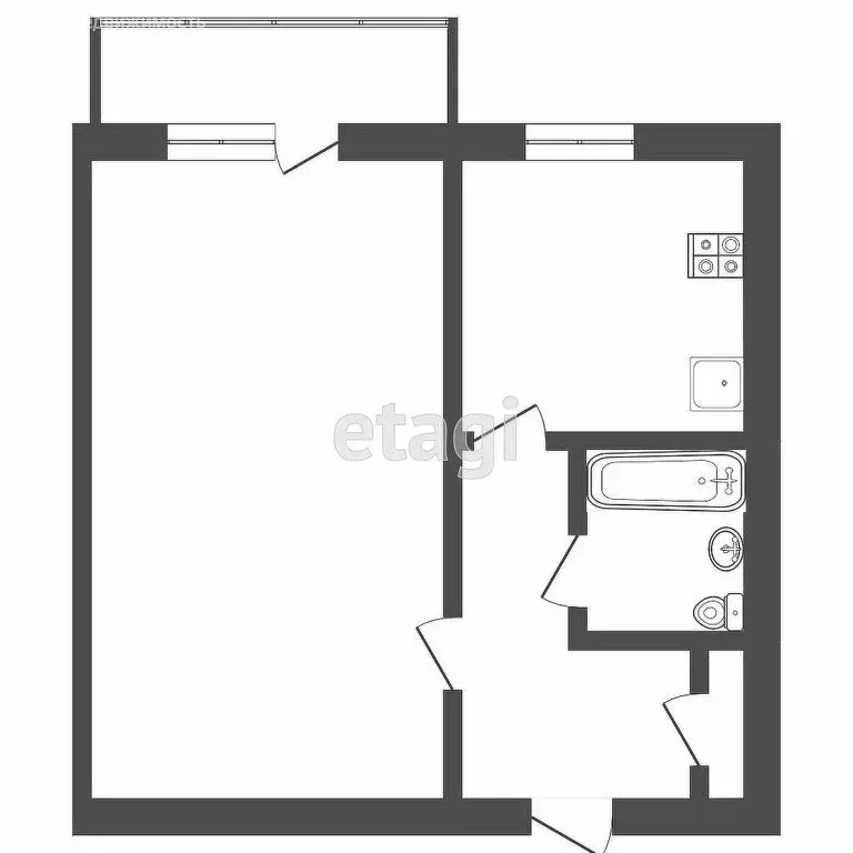 1-комнатная квартира: Саранск, улица Степана Разина, 23 (33 м) - Фото 1