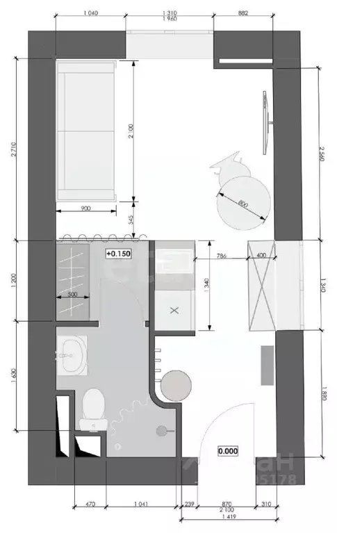Студия Татарстан, Казань Бирюзовая ул., 19 (17.1 м) - Фото 1