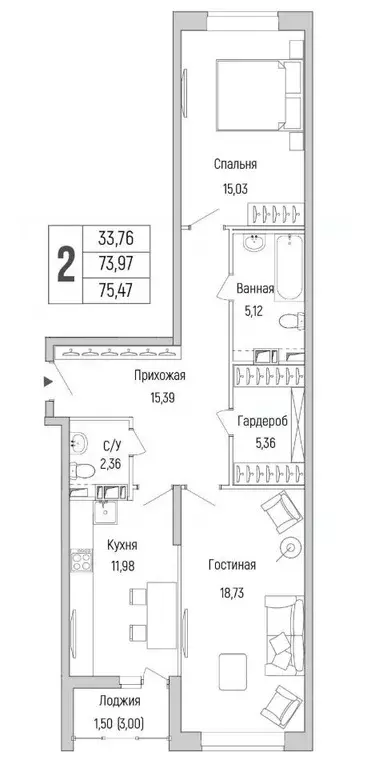 2-к кв. Московская область, Красногорск городской округ, д. Бузланово  ... - Фото 0