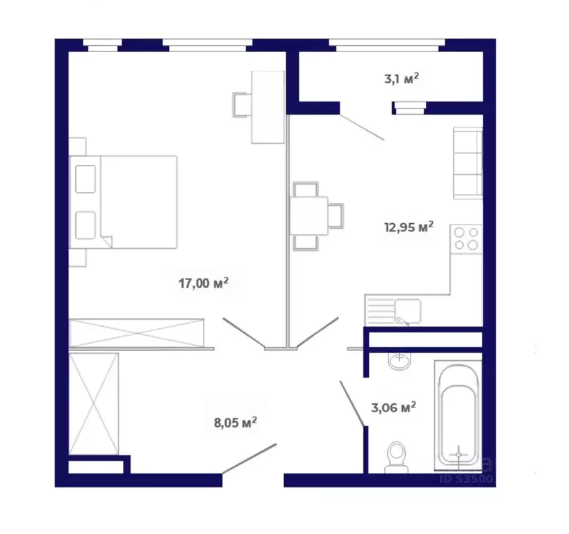 1-к кв. Иркутская область, Иркутский муниципальный округ, Маркова рп, ... - Фото 1