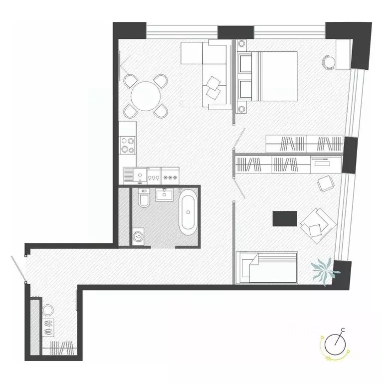 3-к кв. Приморский край, Владивосток ул. Нейбута (68.7 м) - Фото 1