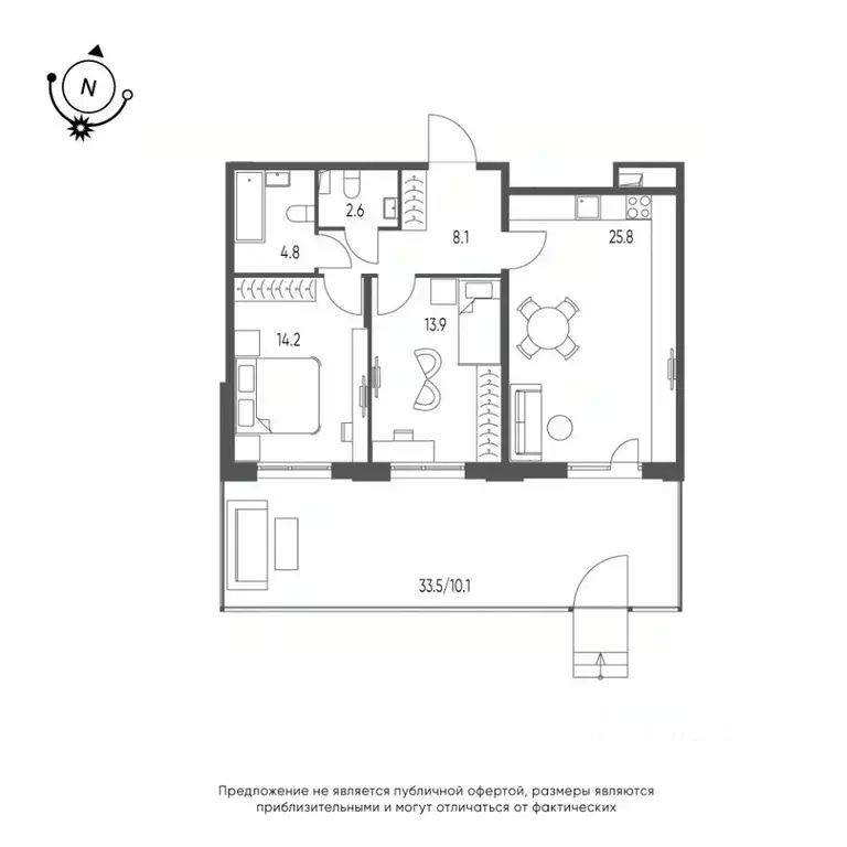 2-к кв. Омская область, Омск Зеленая река мкр, 13 (79.5 м) - Фото 0