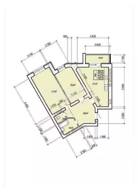 2-комнатная квартира: Энгельс, улица Колотилова, 100 (75.3 м) - Фото 1