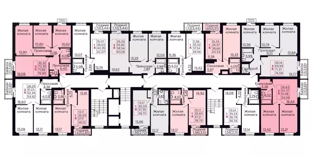 2-к кв. Ростовская область, Аксай Жилой комплекс Вишневый сад,  (51.48 ... - Фото 1