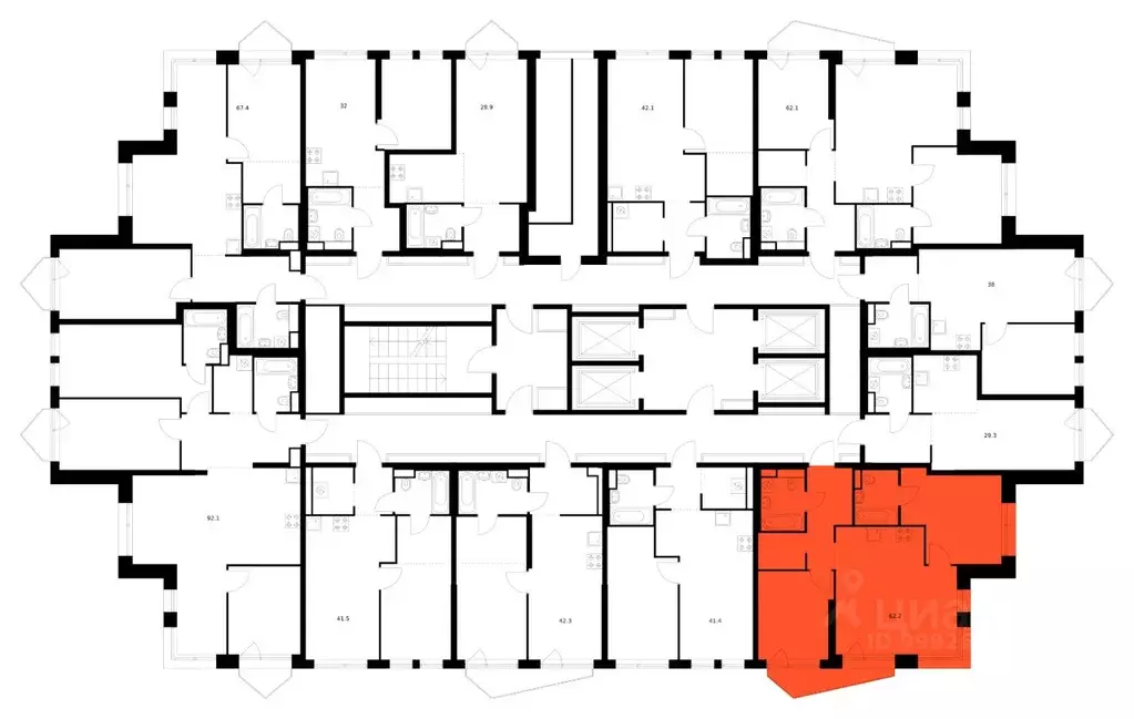 2-к кв. Москва ул. Маршала Прошлякова, 12к2с1 (62.2 м) - Фото 2
