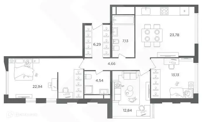 Продаётся 2-к квартира, 93 м - Фото 0