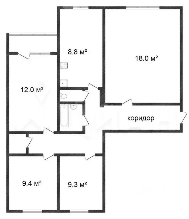 4-к кв. Красноярский край, Красноярск Северный мкр, ул. Мате Залки, 6 ... - Фото 1