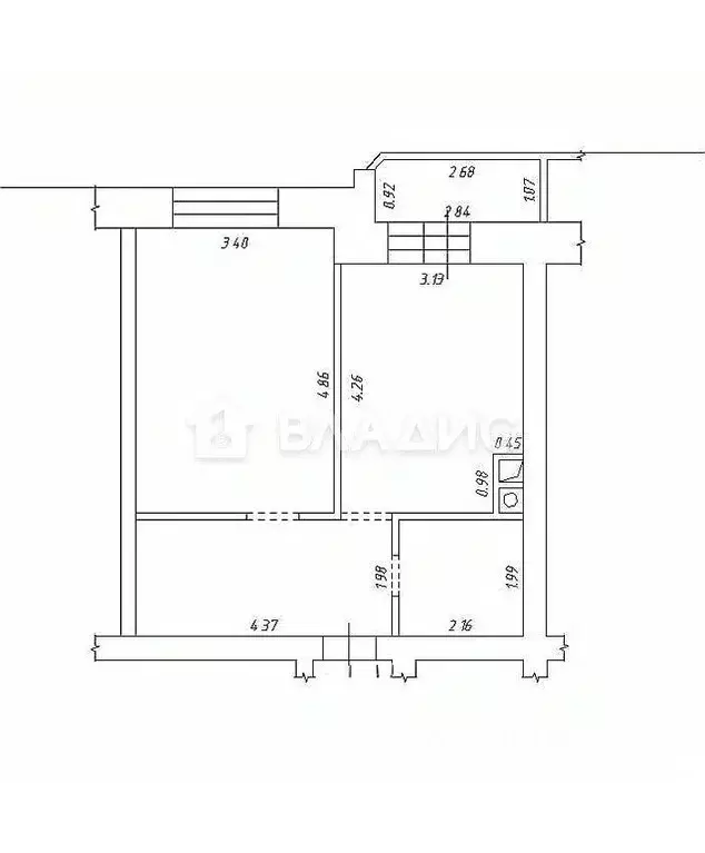 1-к кв. Смоленская область, Смоленск ул. Воробьева, 3 (45.0 м) - Фото 2