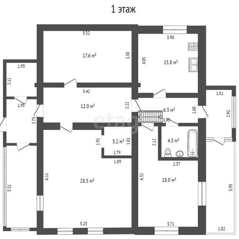 Дом в деревня Середняя, Волжская улица (190 м) - Фото 1