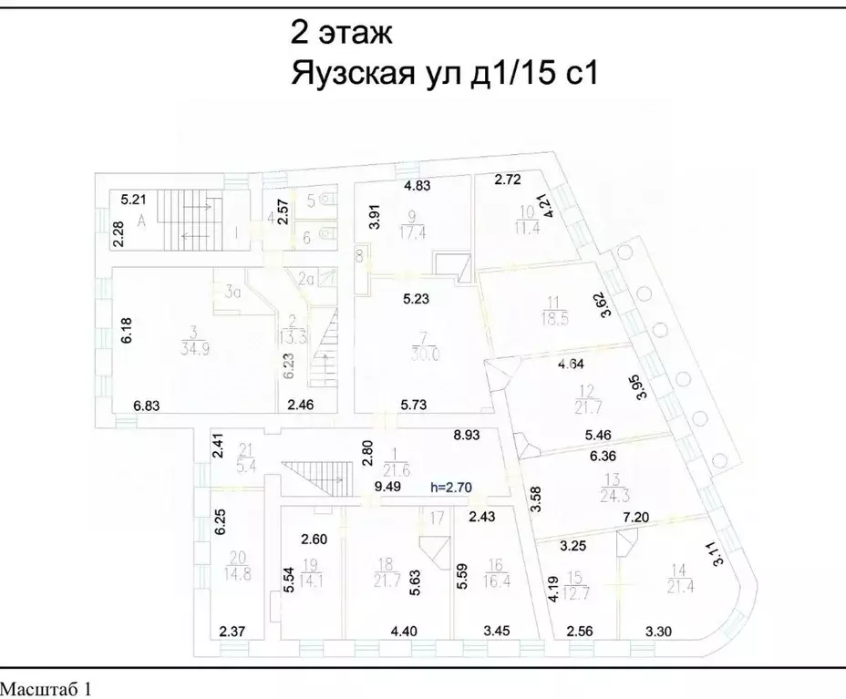 Помещение свободного назначения в Москва Яузская ул., 1/15С1 (620 м) - Фото 1