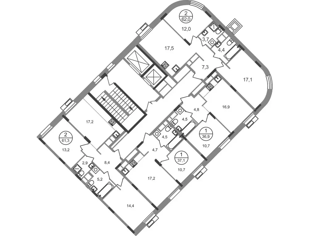 2-к кв. Московская область, Одинцовский городской округ, Заречье пгт ... - Фото 2