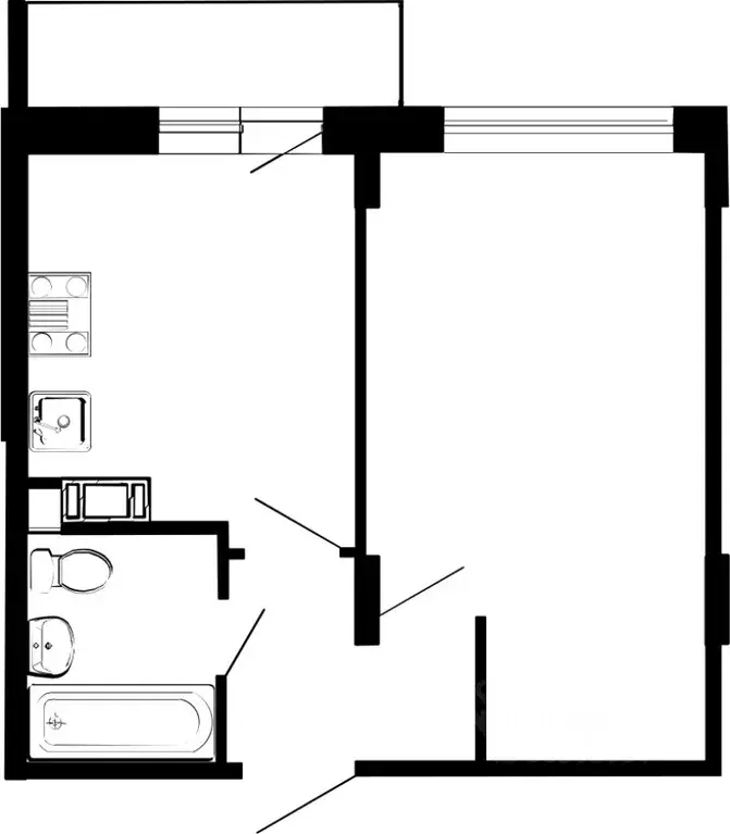 1-к кв. Ленинградская область, Всеволожский район, Агалатовское с/пос, ... - Фото 1