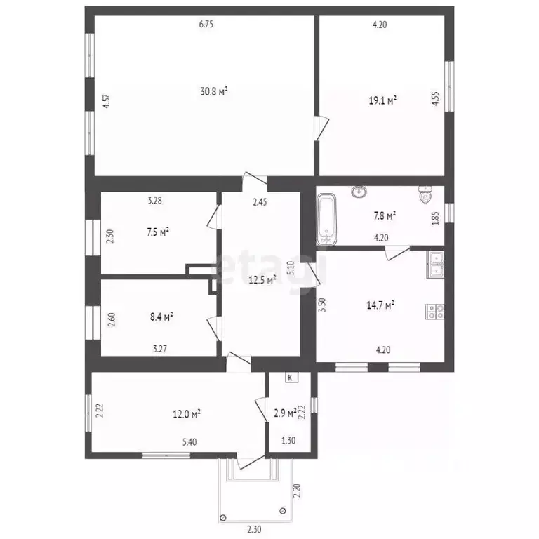 Дом в Крым, Бахчисарайский район, с. Голубинка ул. Ленина, 52 (133 м) - Фото 2