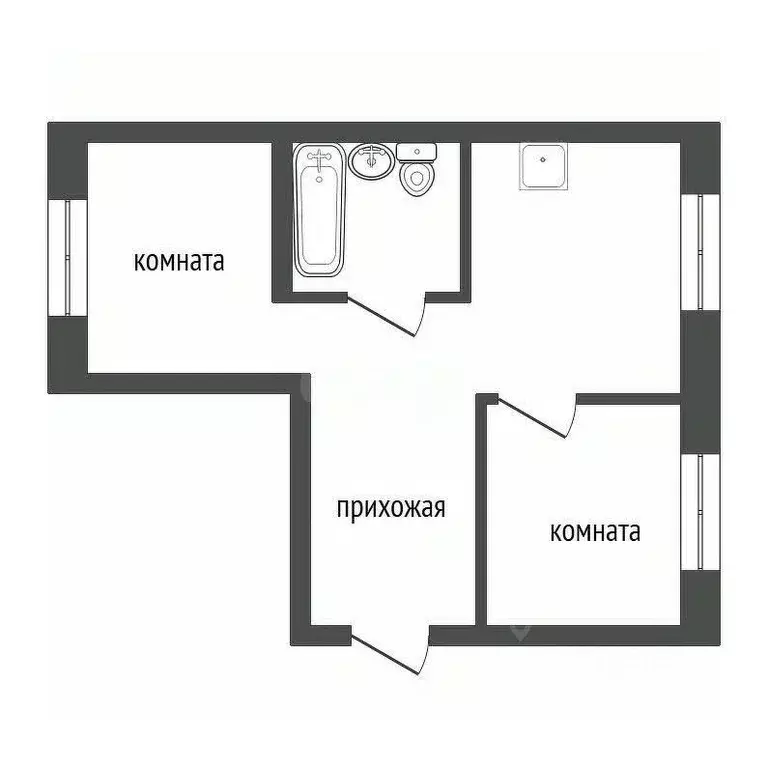 2-к кв. Красноярский край, Красноярск ул. Щорса, 51 (47.9 м) - Фото 2