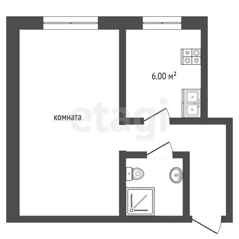 1-комнатная квартира: Ростов-на-Дону, микрорайон Мясникован, улица ... - Фото 1