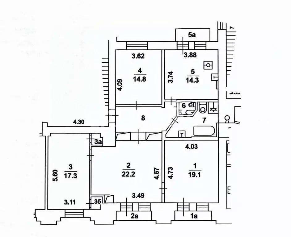 4-к кв. Москва Краснопресненская наб., 2/1 (103.0 м) - Фото 2