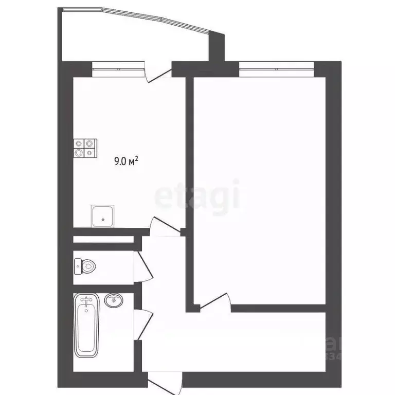 1-к кв. Тюменская область, Тюмень Антипино мкр, ул. Беловежская, 7 ... - Фото 1