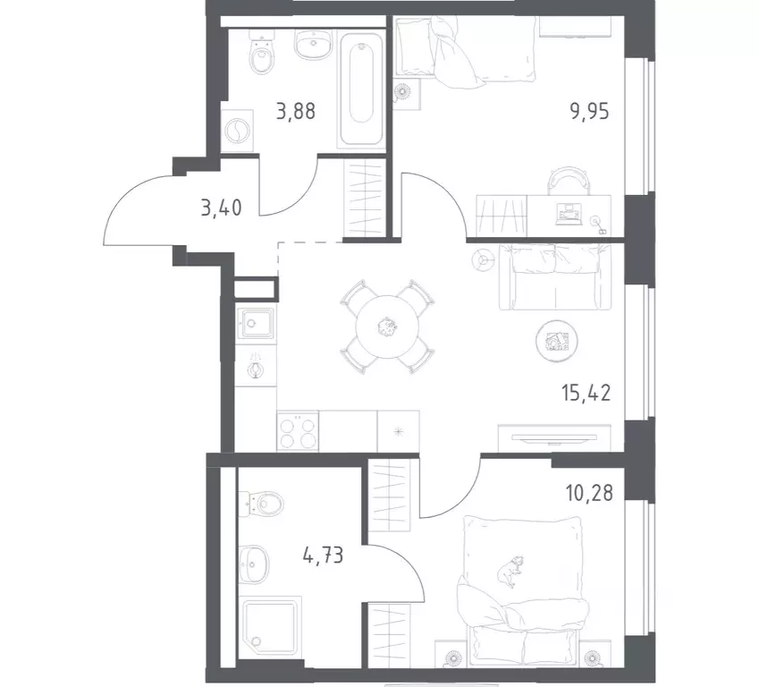 2-к кв. Московская область, Химки городской округ, д. Юрлово Пятницкие ... - Фото 1