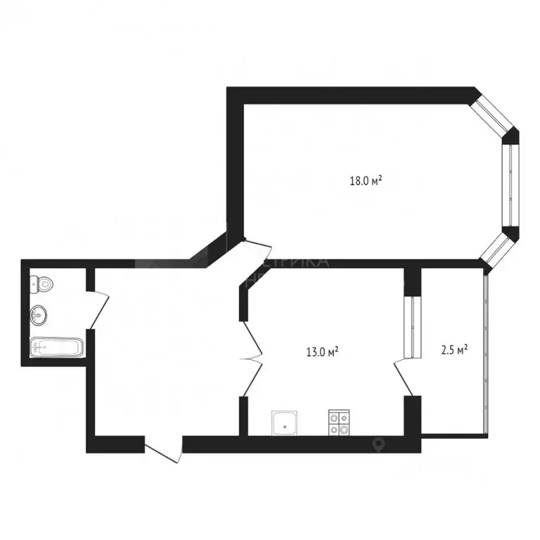 1-к кв. Тюменская область, Тюмень ул. Циолковского, 11 (50.0 м) - Фото 0