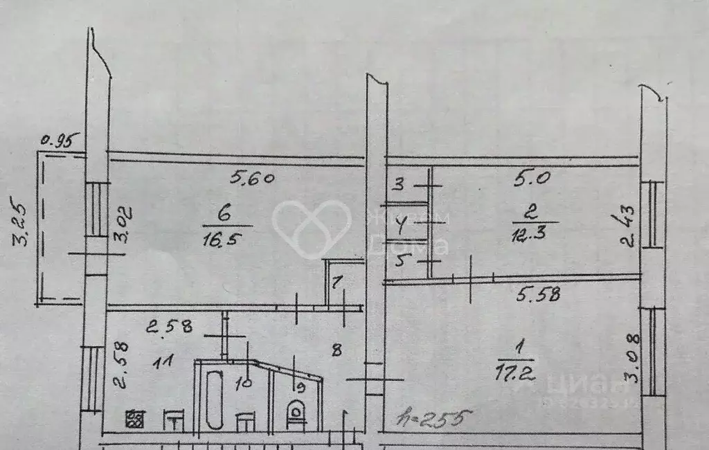 3-к кв. Волгоградская область, Волгоград ул. Елисеева, 8 (61.0 м) - Фото 2