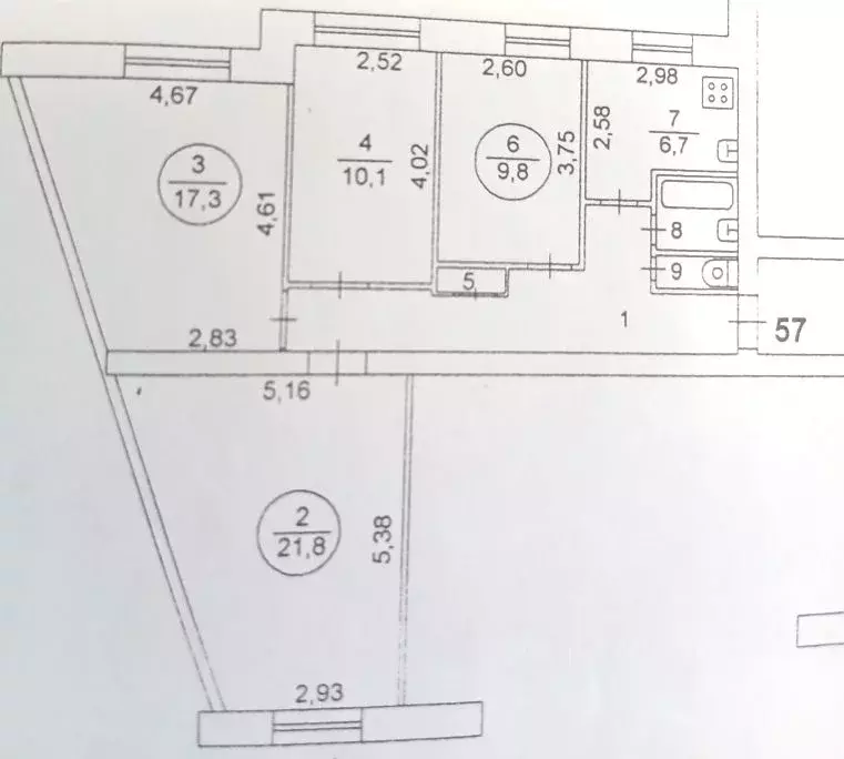 3-к кв. Челябинская область, Челябинск ул. Комарова, 112а (82.0 м) - Фото 2