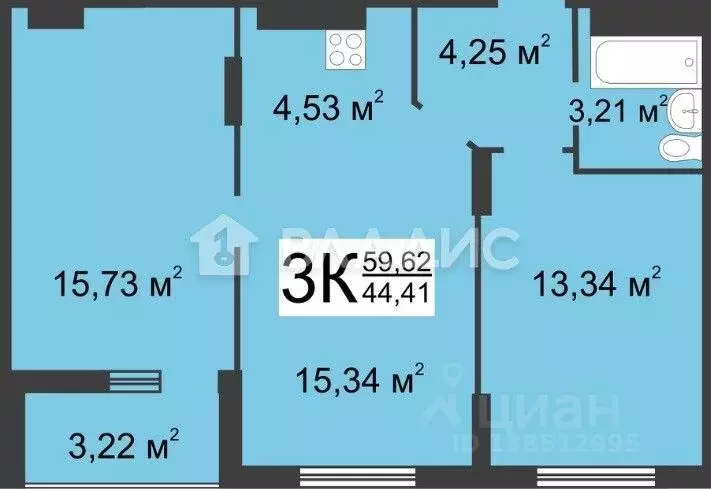 2-к кв. Нижегородская область, Нижний Новгород д. Анкудиновка, ул. ... - Фото 2