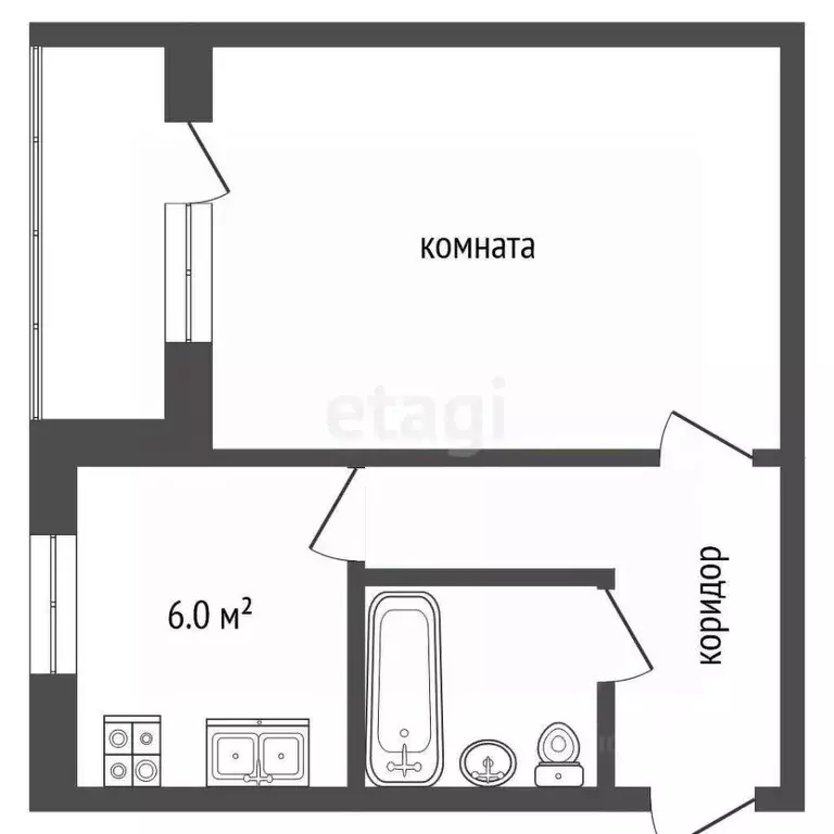 1-к кв. Московская область, Королев ул. Карла Маркса, 8 (32.7 м) - Фото 1