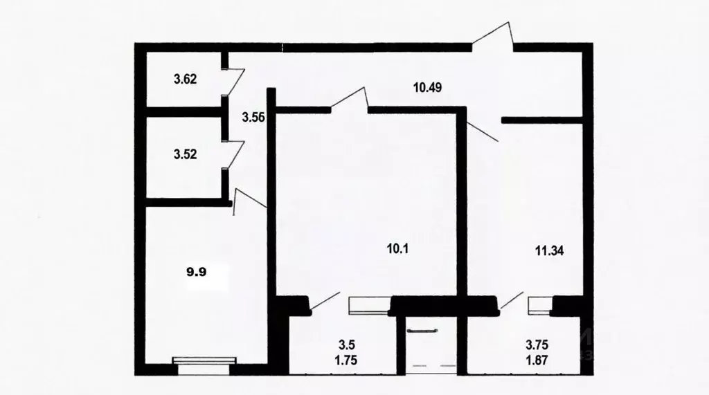 2-к кв. Алтайский край, Барнаул тракт Змеиногорский, 82 (60.5 м) - Фото 2