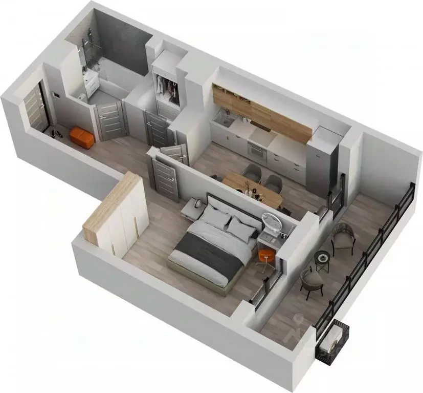 1-к кв. Татарстан, Альметьевск просп. Строителей, 70Б (40.3 м) - Фото 1