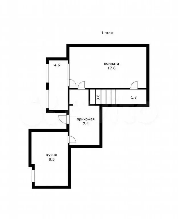 3-к. квартира, 88 м, 2/2 эт. - Фото 0