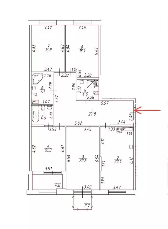 4-комнатная квартира: Санкт-Петербург, Петровская коса, 6к1 (140 м) - Фото 0