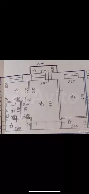 2-к. квартира, 45 м, 3/5 эт. - Фото 0