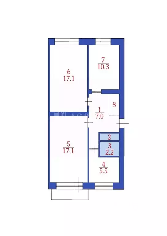 3-к кв. Кемеровская область, Кемерово просп. Ленина, 141А (60.7 м) - Фото 2