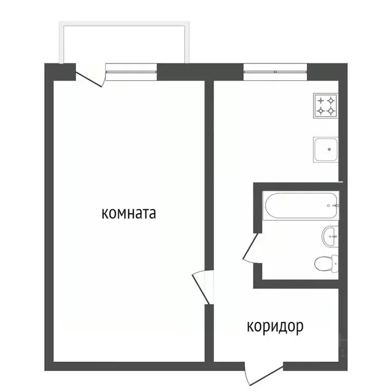 1-к кв. Севастополь ул. Павла Корчагина, 30 (29.5 м) - Фото 2