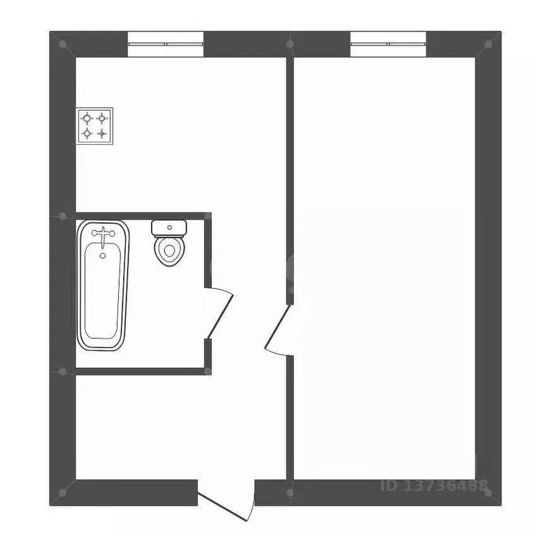 2-к кв. Амурская область, Белогорск ул. Кирова, 304 (39.6 м) - Фото 2