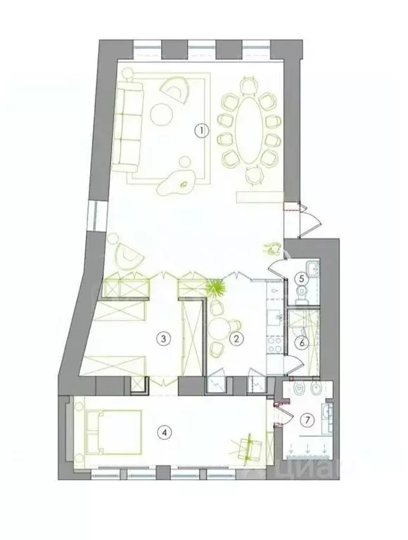 3-к кв. Москва Ермолаевский пер., 7 (105.0 м) - Фото 2