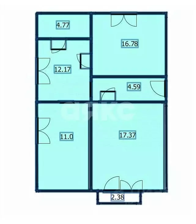 2-к кв. Краснодарский край, Анапа муниципальный округ, с. Витязево ул. ... - Фото 2