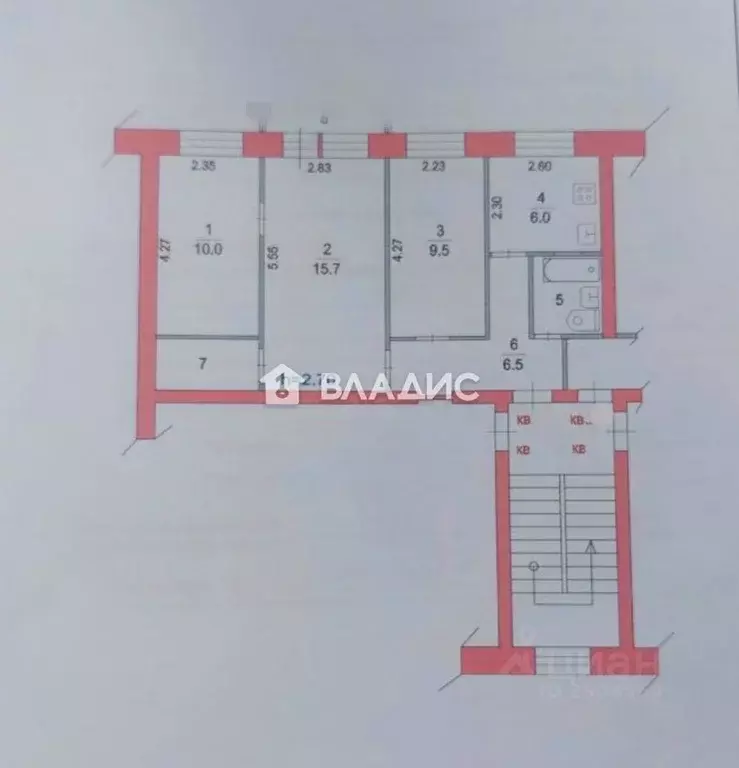 3-к кв. Московская область, Жуковский ул. Жуковского, 13 (54.6 м) - Фото 1