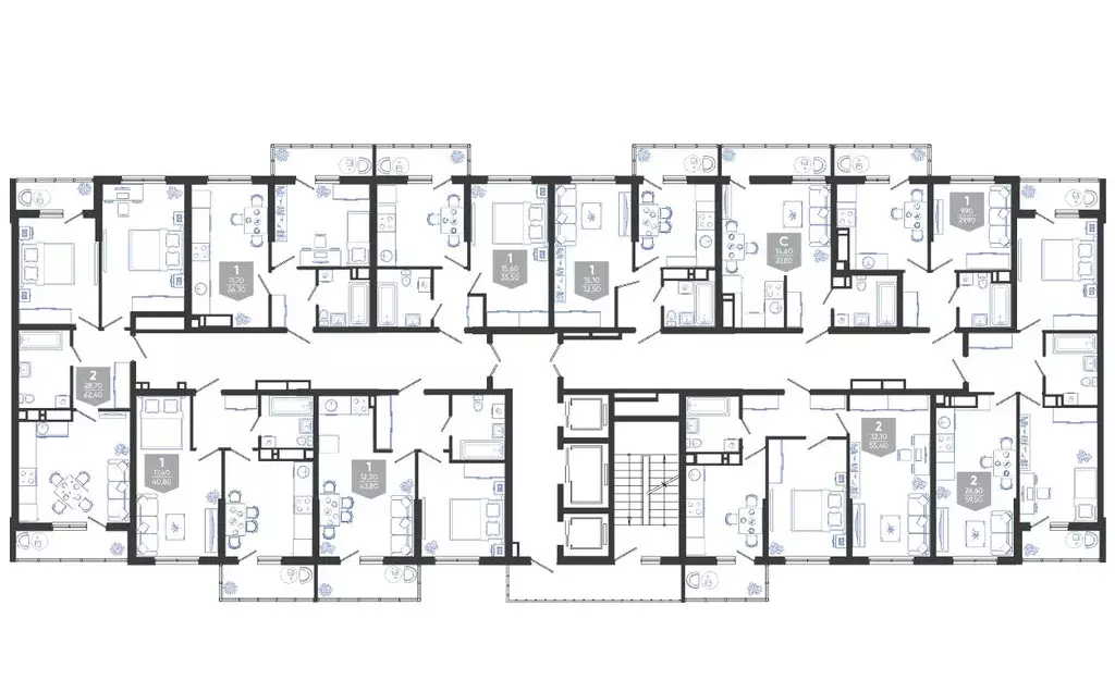 1-к кв. Краснодарский край, Новороссийск Облака жилой комплекс (41.3 ... - Фото 2