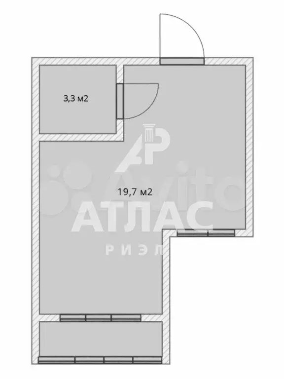 Квартира-студия, 23 м, 2/3 эт. - Фото 0