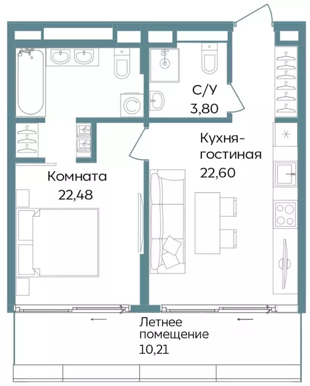 2-к кв. Крым, Саки ул. Морская (59.09 м) - Фото 1