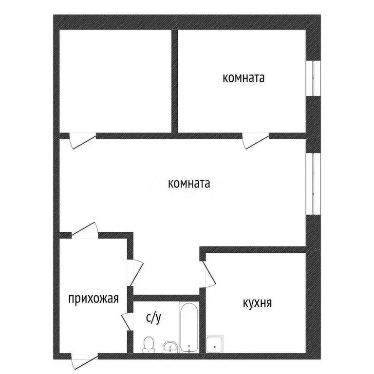2-комнатная квартира: Курган, Омская улица, 1 (55 м) - Фото 1