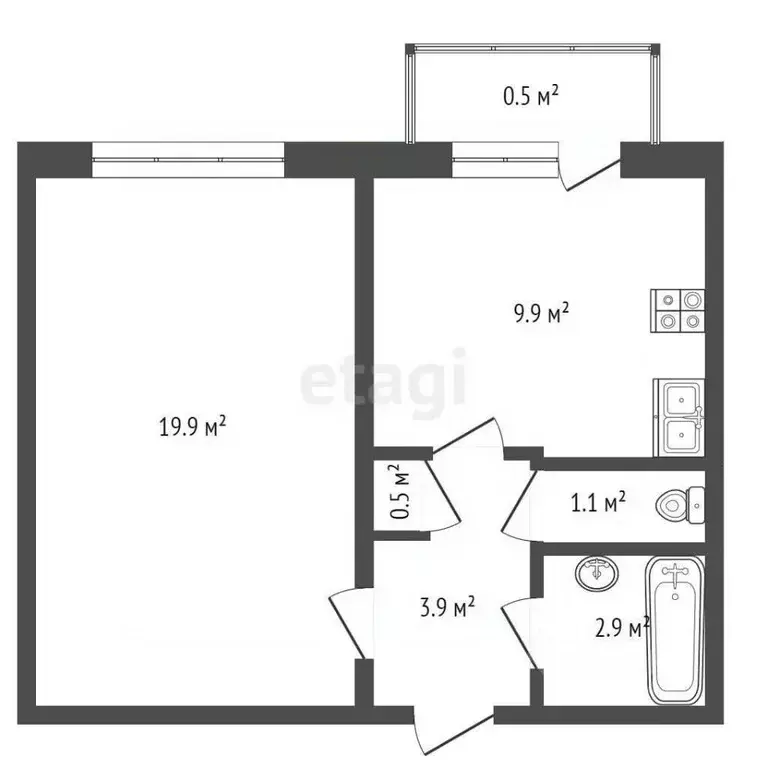 1-к кв. Москва Никулинская ул., 19 (40.0 м) - Фото 1