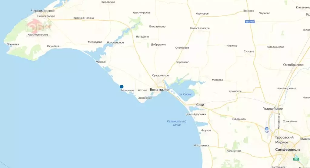 Участок в Крым, Сакский район, Молочненское с/пос, с. Витино ул. ... - Фото 1