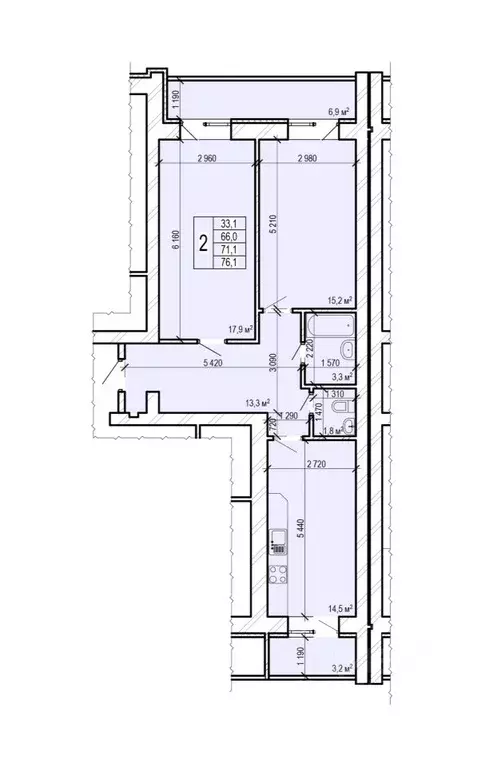 2-к кв. Саратовская область, Энгельс Новобазарная ул., 4 (76.1 м) - Фото 1