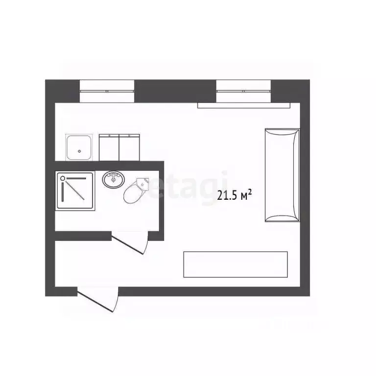 Комната Ульяновская область, Ульяновск Симбирская ул., 38 (21.5 м) - Фото 2