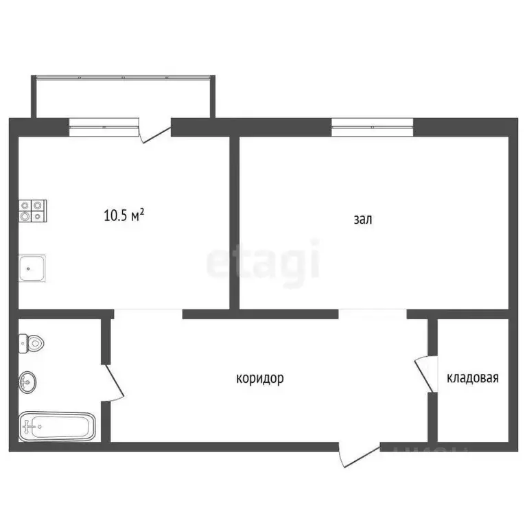 1-к кв. Оренбургская область, Оренбург ул. Поляничко, 12/1 (36.4 м) - Фото 0