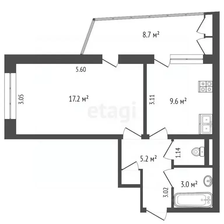 1-к кв. Крым, Ялта ул. Изобильная, 26 (37.4 м) - Фото 1